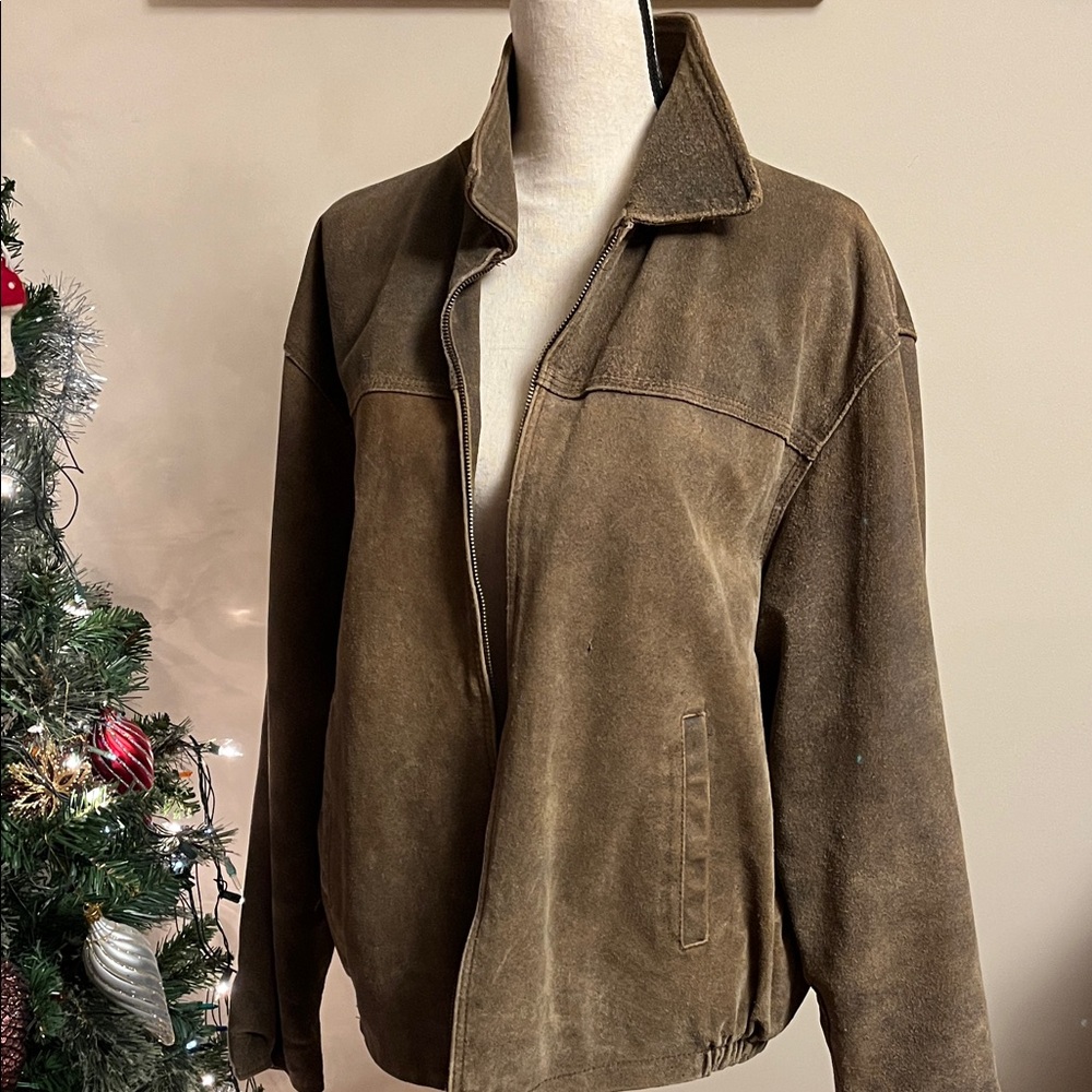 Brown Suede Jacket from Britches company, Georgetown, DC. Vintage man jacket M